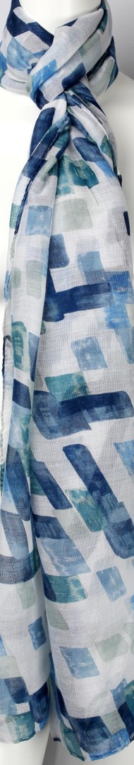 Printed  scarf blue Style:SC/4462/BLU image 0